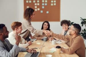 Team building relationships during planning session