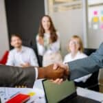 Successful business continuity partnership handshake